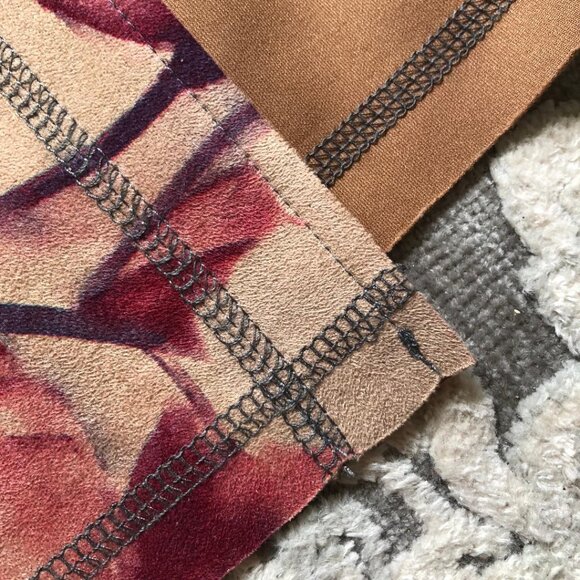 Anthropologie Solitaire, Faux Suede, Red/Mauve Floral, Kimono-style, Duster/Coat - Picture 13 of 13